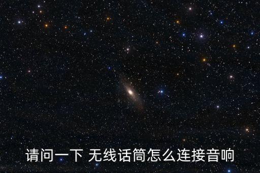 請(qǐng)問(wèn)一下 無(wú)線(xiàn)話(huà)筒怎么連接音響