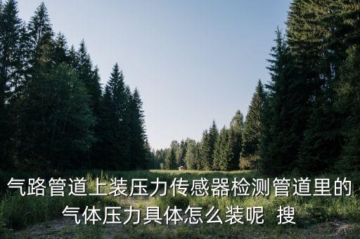 氣路管道上裝壓力傳感器檢測管道里的氣體壓力具體怎么裝呢  搜