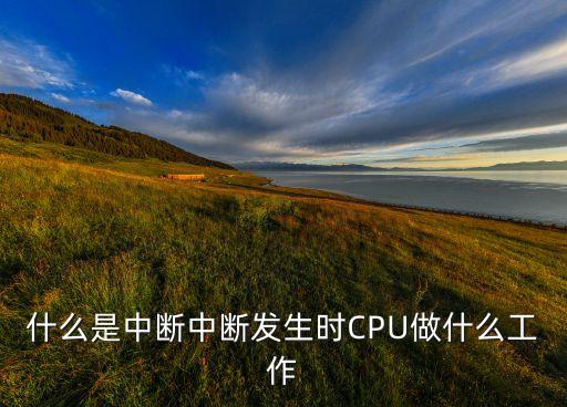 什么是中斷中斷發(fā)生時CPU做什么工作