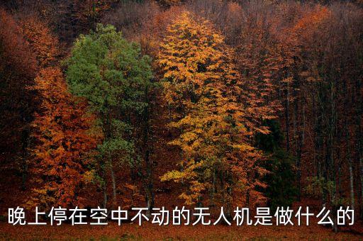 晚上停在空中不動(dòng)的無人機(jī)是做什么的