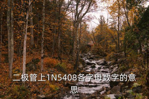 二極管上1N5408各字母數(shù)字的意思