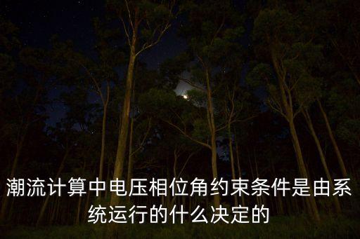 潮流計算中電壓相位角約束條件是由系統(tǒng)運行的什么決定的