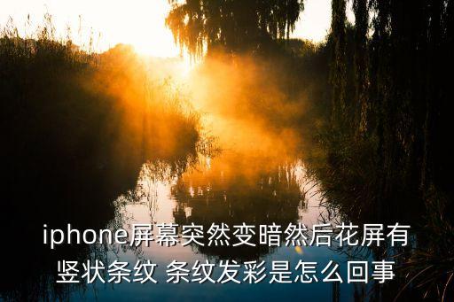 iphone屏幕突然變暗然后花屏有豎狀條紋 條紋發(fā)彩是怎么回事