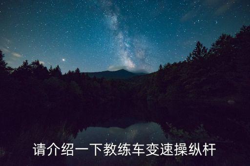 請介紹一下教練車變速操縱桿
