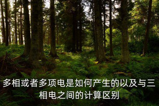 多相或者多項電是如何產(chǎn)生的以及與三相電之間的計算區(qū)別