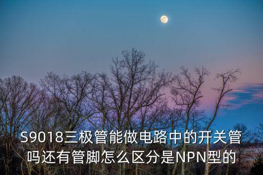 S9018三極管能做電路中的開關(guān)管嗎還有管腳怎么區(qū)分是NPN型的