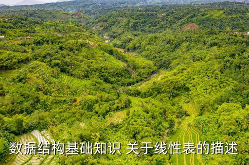 數(shù)據(jù)結(jié)構(gòu)基礎(chǔ)知識 關(guān)于線性表的描述