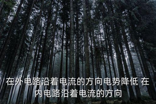 在外電路沿著電流的方向電勢降低 在內(nèi)電路沿著電流的方向