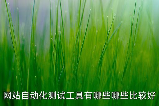 網(wǎng)站自動化測試工具有哪些哪些比較好