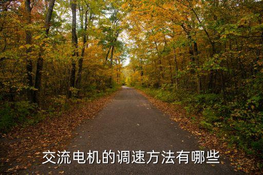 交流電機的調(diào)速方法有哪些