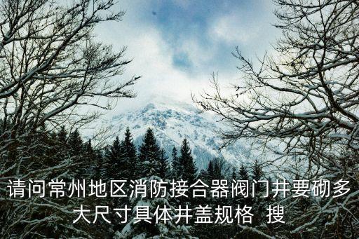 03s203，請問常州地區(qū)消防接合器閥門井要砌多大尺寸具體井蓋規(guī)格  搜