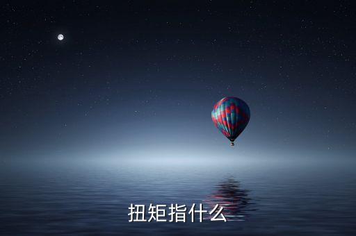 扭力矩，扭矩指什么