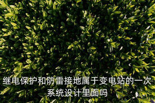 繼電保護和防雷接地屬于變電站的一次系統設計里面嗎