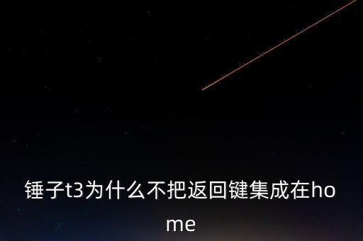 錘子t3為什么不把返回鍵集成在home