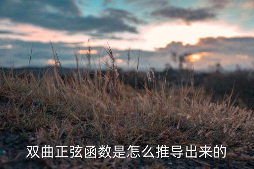 雙曲正弦函數(shù)，雙曲正弦函數(shù)是怎么推導(dǎo)出來(lái)的