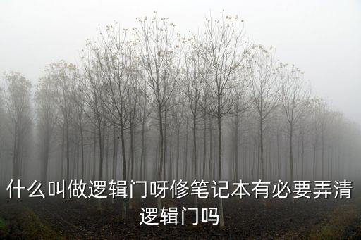什么叫做邏輯門呀修筆記本有必要弄清邏輯門嗎