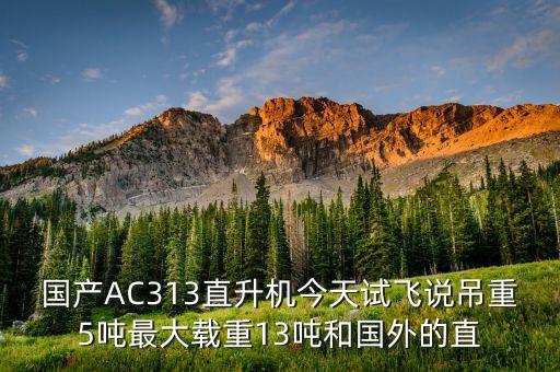 國產(chǎn)AC313直升機(jī)今天試飛說吊重5噸最大載重13噸和國外的直