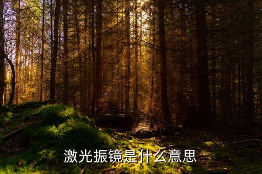 激光振鏡，激光振鏡是什么意思