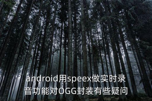 android用speex做實(shí)時(shí)錄音功能對(duì)OGG封裝有些疑問
