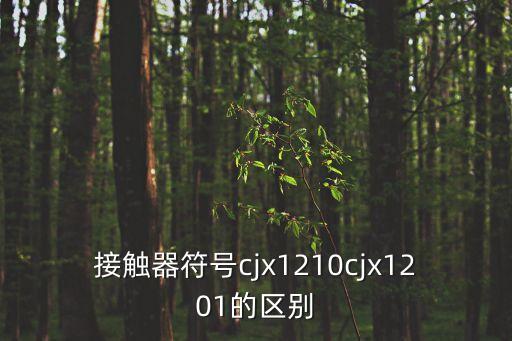 接觸器符號(hào)cjx1210cjx1201的區(qū)別