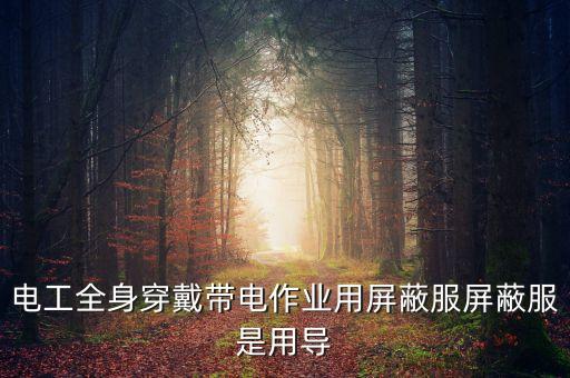 屏蔽服，高壓電檢修時(shí)穿屏蔽服如何保證靜電平衡