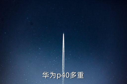 華為p40多重