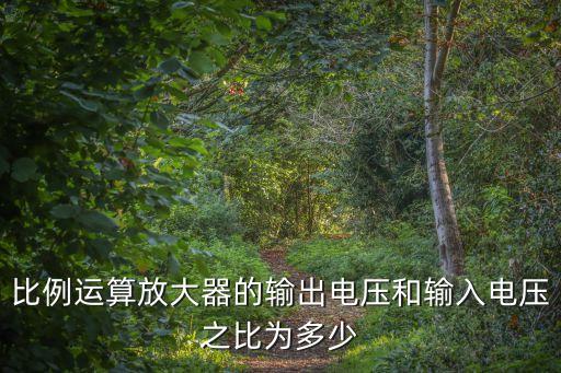比例放大器，比例運算放大器的輸出電壓和輸入電壓之比為多少