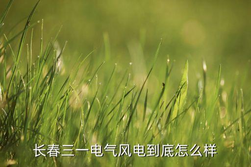 長春三一電氣風(fēng)電到底怎么樣