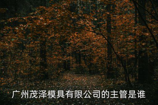 廣州茂澤模具有限公司的主管是誰