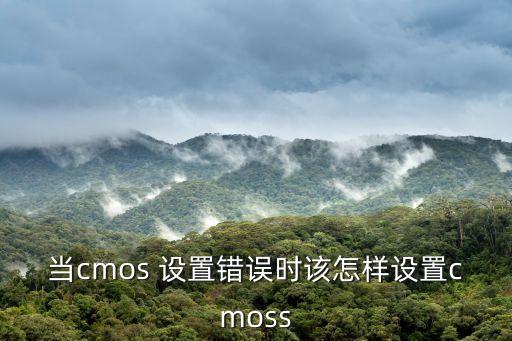當(dāng)cmos 設(shè)置錯誤時該怎樣設(shè)置cmoss