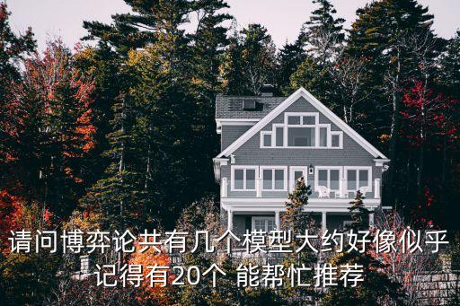 請問博弈論共有幾個(gè)模型大約好像似乎記得有20個(gè) 能幫忙推薦