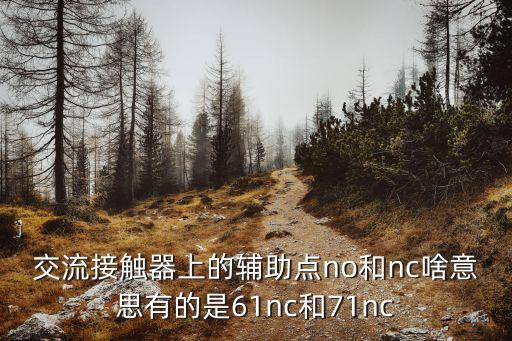交流接觸器上的輔助點no和nc啥意思有的是61nc和71nc