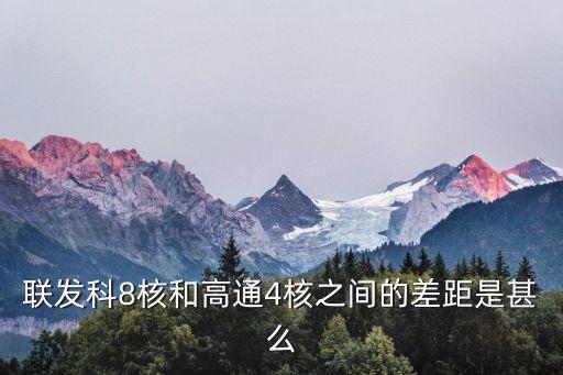 聯(lián)發(fā)科8核和高通4核之間的差距是甚么