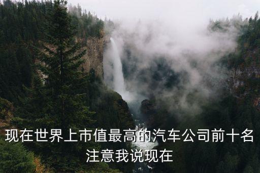 現(xiàn)在世界上市值最高的汽車公司前十名注意我說現(xiàn)在