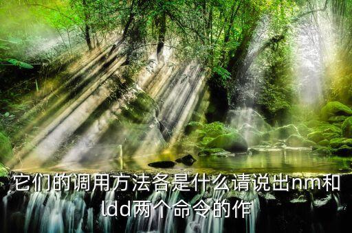 它們的調(diào)用方法各是什么請(qǐng)說(shuō)出nm和ldd兩個(gè)命令的作