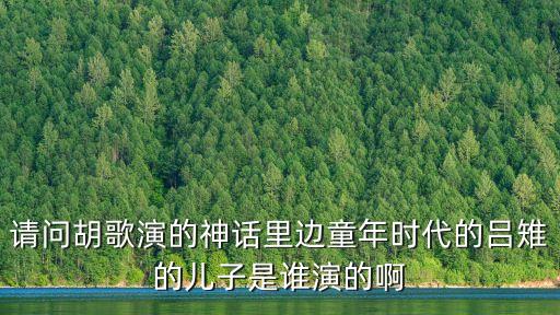 請問胡歌演的神話里邊童年時代的呂雉的兒子是誰演的啊