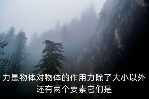 力是物體對物體的作用力除了大小以外還有兩個要素它們是