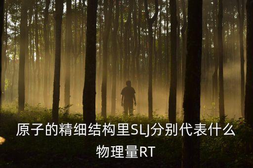 精細(xì)結(jié)構(gòu)，原子的精細(xì)結(jié)構(gòu)里SLJ分別代表什么物理量RT