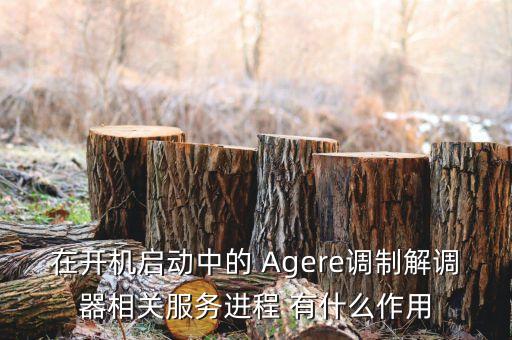 在開機(jī)啟動(dòng)中的 Agere調(diào)制解調(diào)器相關(guān)服務(wù)進(jìn)程 有什么作用