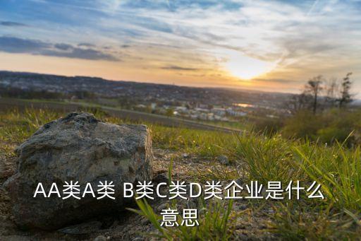 AA類A類 B類C類D類企業(yè)是什么意思