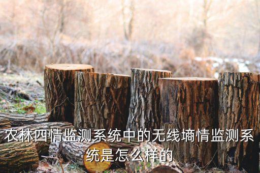 土壤墑情監(jiān)測系統(tǒng)，農(nóng)林四情監(jiān)測系統(tǒng)中的無線墑情監(jiān)測系統(tǒng)是怎么樣的
