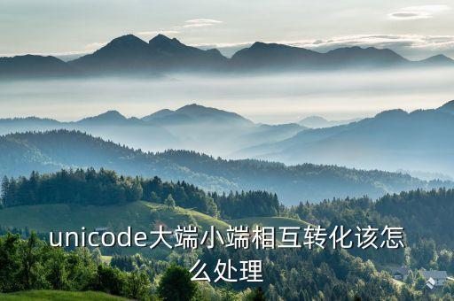 unicode大端小端相互轉化該怎么處理