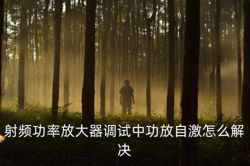 射頻功率放大器調(diào)試中功放自激怎么解決