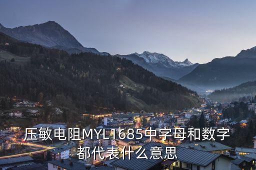 壓敏電阻MYL1685中字母和數(shù)字都代表什么意思