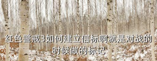 紅色警戒3如何建立信標(biāo)啊就是對(duì)戰(zhàn)的時(shí)候做的標(biāo)記