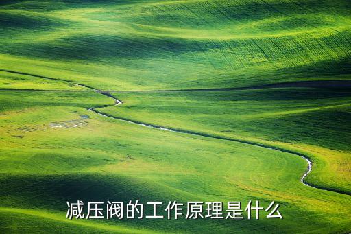 減壓閥的工作原理是什么