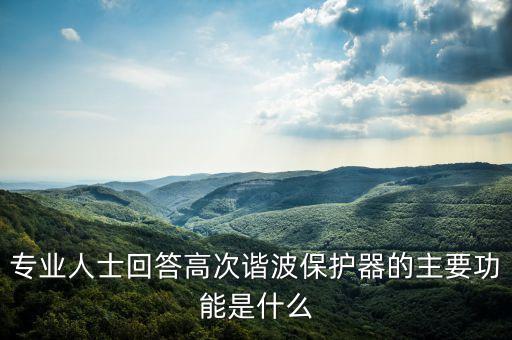 專業(yè)人士回答高次諧波保護器的主要功能是什么
