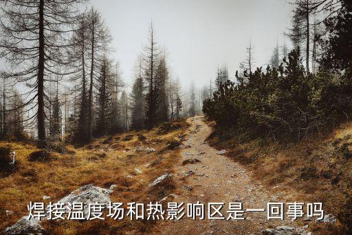 焊接溫度場和熱影響區(qū)是一回事嗎