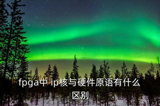 fpga中 ip核與硬件原語(yǔ)有什么區(qū)別