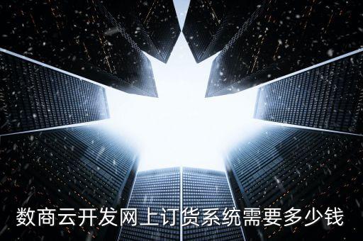 數(shù)商云開發(fā)網(wǎng)上訂貨系統(tǒng)需要多少錢
